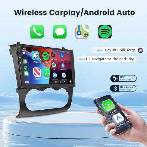 2G+64G Car Radio Stereo for Nissan Altima 2008-2012(Manual A/C) with Wireless CarPlay/Android Auto, 9 Inch HD Touch Screen Android 13 GPS WiFi Bluetooth EQ DSP Backup Camera in Kuwait