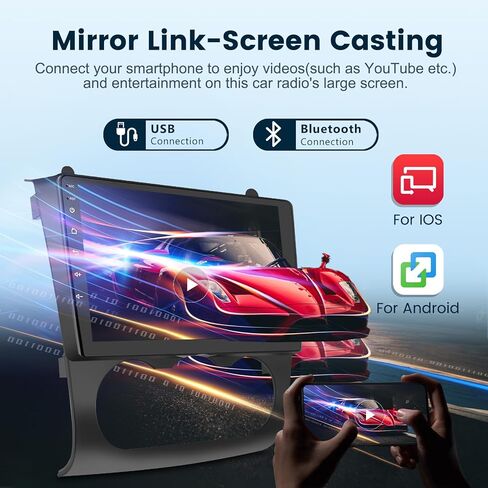 2G+64G Car Radio Stereo for Nissan Altima 2008-2012(Manual A/C) with Wireless CarPlay/Android Auto, 9 Inch HD Touch Screen Android 13 GPS WiFi Bluetooth EQ DSP Backup Camera in Kuwait