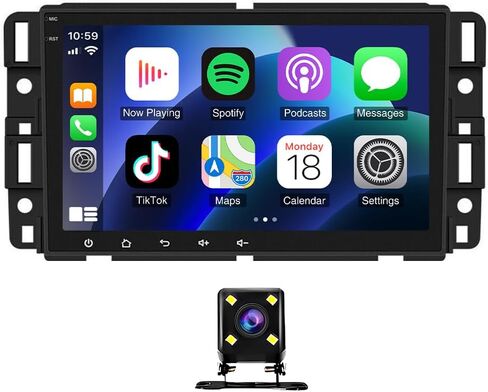 وحدة رئيسية لراديو السيارة مقاس 8 بوصات تعمل بنظام Android 13 ونظام تحديد المواقع العالمي (GPS) متوافق مع جهاز استقبال صوت راديو السيارة شيفروليه جي إم سي مع تشغيل لاسلكي، نظام Android Auto، نظام تحديد المواقع العالمي (GPS)، بلوتوث، FM، كاميرا احتياطية in Kuwait