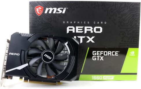 بطاقة رسومات MSI Gaming GeForce GTX 1660 Super 192-bit HDMI/DP 6GB GDRR6 HDCP تدعم DirectX 12 مروحة واحدة VR Ready OC ITX بطاقة رسومات (GTX 1660 Super AERO ITX OC) (متجددة) in Kuwait
