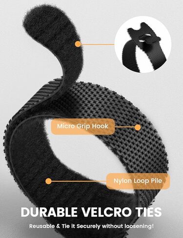 Lamicall 60Pack Reusable Cable Ties & Car Headrest Tablet Holder in Kuwait