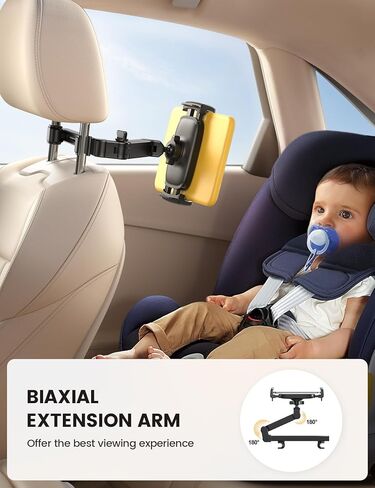 Lamicall 60Pack Reusable Cable Ties & Car Headrest Tablet Holder in Kuwait