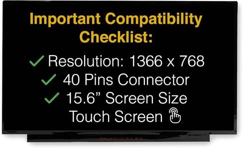 Replacement Touch Screen for HP 15-FC0025DX 40 Pins HD 1366x768 Glossy LED LCD with Tools & Tape in Kuwait