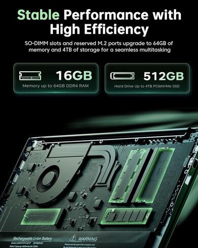 كمبيوتر محمول للألعاب 2026 AMD مع معالج AMD Ryzen 7 5700U (8C/16T، حتى 4.3 جيجا هرتز)، كمبيوتر محمول بشاشة 15.6 بوصة FHD مع لوحة مفاتيح بإضاءة خلفية، ذاكرة الوصول العشوائي 16 جيجابايت، 512 جيجابايت SSD، WiFi 6، HDMI، USB3.2، النوع C، بطارية 55 وات في السا in Kuwait