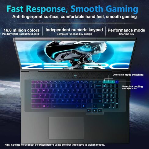 Thunderobot Zero 18 Pro 5080 Gaming Laptop, 18" QHD+ 240Hz 2.5K Hummingbird Display, Core Ultra 9 275HX, GeForce RTX 5080, 64GB DDR5, 2TB SSD, Per-Key RGB, FHD IR Camera, Wi-Fi 6E, Win 11 Home in Saudi Arabia