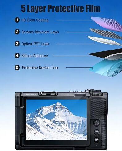 [واقي شاشة من الزجاج المقوى مكون من 3 قطع لسينما Nikon ZR Z R/RED Z، درجة عسكرية 9H، مضاد للخدش، مضاد للوهج، سهل التركيب وخالي من الفقاعات in Kuwait
