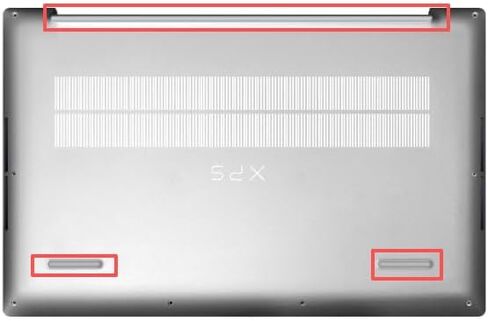 قواعد مطاطية بديلة جديدة لـ DELL XPS 17 9710 9700 9720 Percision 5750 5760 5770 حافظة سفلية للكمبيوتر المحمول قدم فضية اللون 3 قطعة in Kuwait