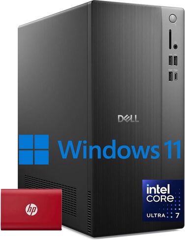 Dell New Optiplex Business Desktop - Intel Ultra 7-265K(20 Core, 20 Threads), 64GB DDR5 RAM, 4TB PCIe SSD + 512GB External Drive, Ultra-Quiet Design, Dual 4K Monitor Support, KB & Mouse, Windows 11 in Kuwait