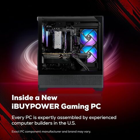 كمبيوتر مكتبي iBUYPOWER Element SE للألعاب Intel Core i5 14400F CPU، NVIDIA RTX 5060 8GB GPU، 16GB DDR4 Non-RGB 3200MHz RAM، 1TB NVMe SSD، Windows 11 Home، لوحة مفاتيح وماوس للاعبين - ESI5N5605 in Kuwait