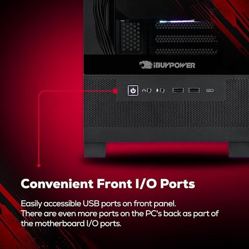 كمبيوتر مكتبي iBUYPOWER Element SE للألعاب Intel Core i5 14400F CPU، NVIDIA RTX 5060 8GB GPU، 16GB DDR4 Non-RGB 3200MHz RAM، 1TB NVMe SSD، Windows 11 Home، لوحة مفاتيح وماوس للاعبين - ESI5N5605 in Kuwait