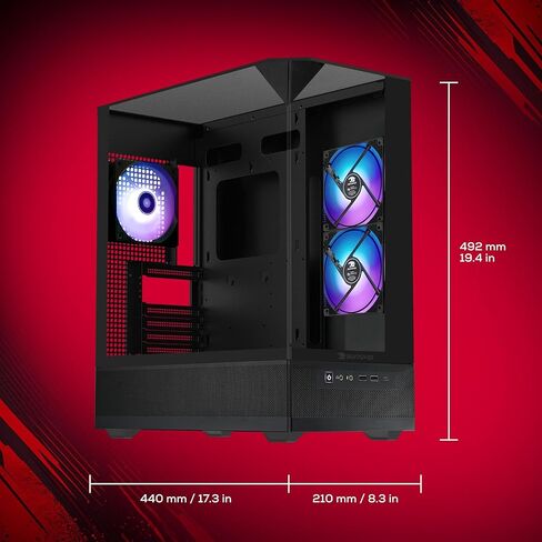 كمبيوتر مكتبي iBUYPOWER Element SE للألعاب Intel Core i5 14400F CPU، NVIDIA RTX 5060 8GB GPU، 16GB DDR4 Non-RGB 3200MHz RAM، 1TB NVMe SSD، Windows 11 Home، لوحة مفاتيح وماوس للاعبين - ESI5N5605 in Kuwait