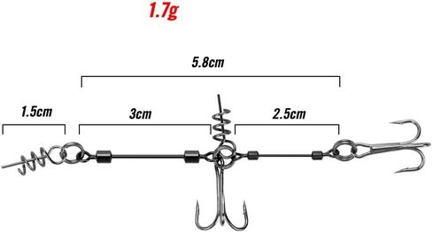 2 قطعة 3.9 "هوك الصيد ستينغر تلاعب نظام الطعم الناعم الضحلة بايك سلك تتبع الزعيم in Kuwait