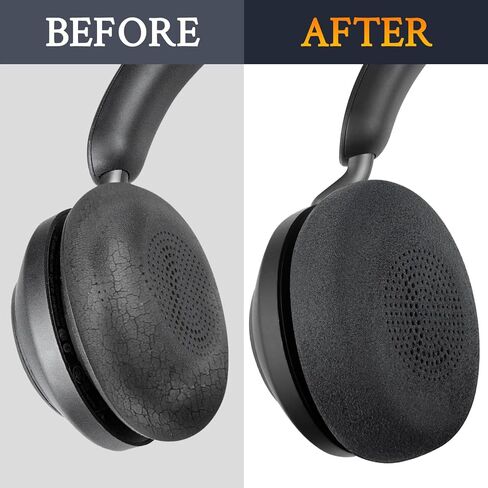 قطع غيار وسادات الأذن SOULWIT لـ Jabra Evolve2 65 (Evolve 2 65MS 65UC MS UC)/Evolve2 40 (40UC 40MS USB)/سماعات رأس لاسلكية على الأذن Elite 45h - MS أسود in Kuwait
