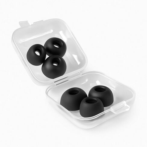 أطراف أذن من السيليكون من Geiomoo لسماعات JBL Tune Buds 2، وسادات أذن بديلة (أسود، L/M/S) in Kuwait
