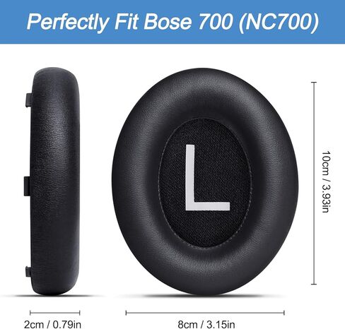 استبدال وسائد الأذن من جيفو لسماعات الرأس Bose 700 المانعة للضوضاء، ووسائد الأذن الناعمة من إسفنج الذاكرة والجلد البروتيني لسماعات Bose NC700 (أسود) in Kuwait
