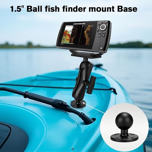Aluminum 1.5 inch Ball Mount Base ,AMPS Hole Round Plate,Compatible with RAM Mounts C Size 1.5 Inch Ball Double Socket Arm in Kuwait