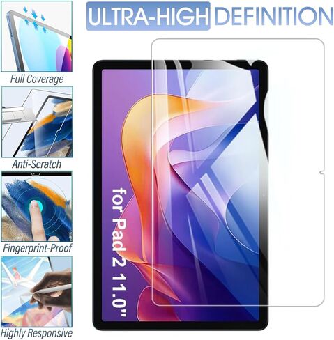 Backlit Keyboard Case for Xiaomi Redmi Pad 2 11 Inch 2025 with Screen Protector, Wineecy 7 Colors Light Detachable Wireless Keyboard PU Leather Folio Case for 11" Redmi Pad 2nd 2025 in Kuwait