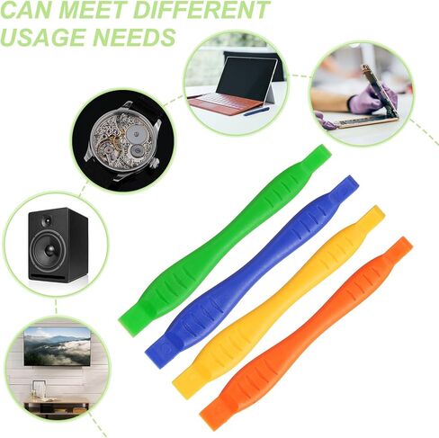 أداة فك Spudger مقاس 12 × 120 مم من PATIKIL، مجموعة أدوات إصلاح حدق بلاستيكية ذات نهايتين مزدوجتين للهواتف المحمولة الذكية والكمبيوتر اللوحي والكمبيوتر المحمول وأجهزة الألعاب الإلكترونية، 4 ألوان in Kuwait