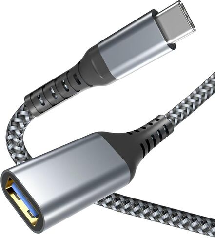 كابل USB C إلى USB أنثى OTG بطول 2 متر، وصلة USB-A 3.0 OTG لمحرك الفلاش ولوحة المفاتيح والماوس، محول من النوع C ذكر إلى USB متوافق مع iPhone 16 Pro Max وiPad وMacBook وGalaxy in Kuwait