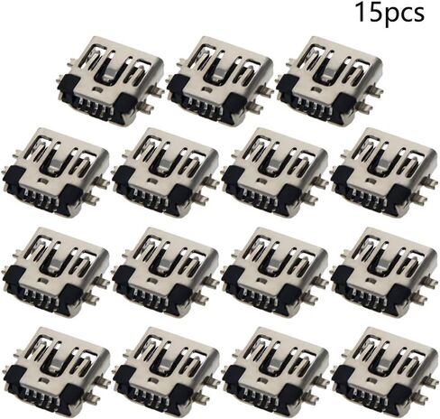 15 قطعة PCB USB موصل 5P أنثى جاك 5 دبوس لوحة غرق الجسم قصيرة، WuJuntool in Kuwait