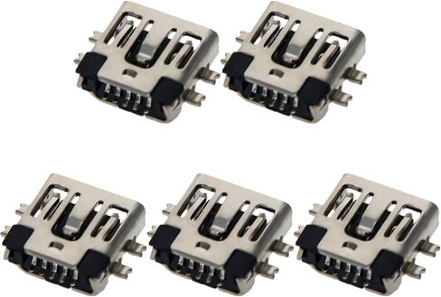 5 قطعة PCB USB موصل 5P أنثى جاك 5 دبوس لوحة غرق الجسم قصيرة ، WuJuntool in Kuwait