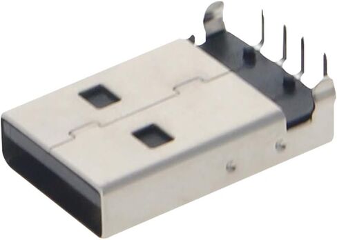 PCB USB موصل USB-AM 2.0 ذكر جاك 4 دبوس 90 درجة 10 قطعة، WuJuntool in Kuwait