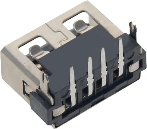 20 قطعة USB-A أنثى المقبس وصلة مرفاع 4 دبوس عودة إدراج لا حافة موصل PCB ، إصلاح استبدال محول ، WuJuntool in Kuwait