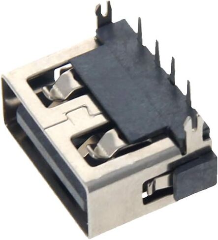 20 قطعة USB-A أنثى المقبس وصلة مرفاع 4 دبوس عودة إدراج لا حافة موصل PCB ، إصلاح استبدال محول ، WuJuntool in Kuwait