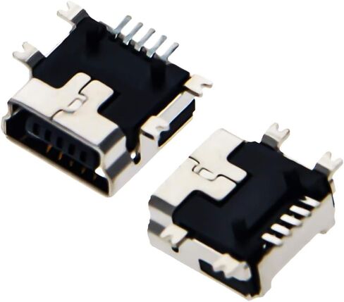 20 قطعة PCB USB موصل 5P أنثى جاك 5 دبوس جسم قصير، WuJuntool in Kuwait