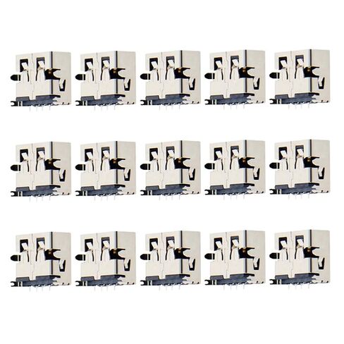 PCB USB موصل USB-AF أنثى جاك 4 دبوس قصير الجسم 11 مللي متر 4 أقدام غرق لوحة 1.9 مللي متر لا حافة 15 قطعة ، WuJuntool in Kuwait
