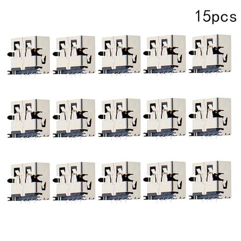 PCB USB موصل USB-AF أنثى جاك 4 دبوس قصير الجسم 11 مللي متر 4 أقدام غرق لوحة 1.9 مللي متر لا حافة 15 قطعة ، WuJuntool in Kuwait