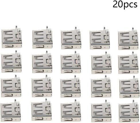 PCB USB موصل USB-AF أنثى جاك 4 دبوس 90 درجة الجانب إدراج قصيرة الجسم كرة لولبية حافة 20 قطعة ، WuJuntool in Kuwait