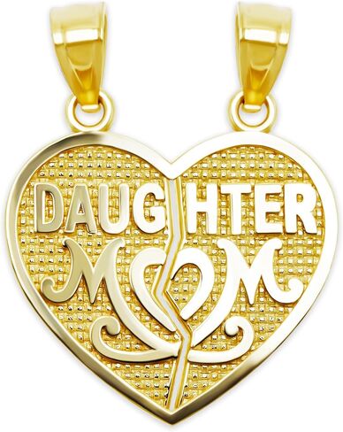 Charm America - Gold Mom and Daughter Charm Break-apart - 10 قيراط الذهب الصلب in Saudi Arabia
