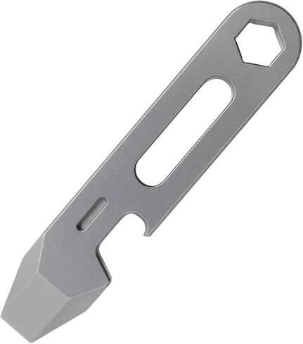 WARHERO 4-in-1 Titanium EDC Pry Bar Multitool with Bottle Opener, Hex Wrench & Ruler, Keychain Pocket Pry Tool for Everyday Carry, Camping & Outdoor Gear in Kuwait