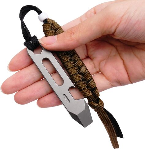 WARHERO 4-in-1 Titanium EDC Pry Bar Multitool with Bottle Opener, Hex Wrench & Ruler, Keychain Pocket Pry Tool for Everyday Carry, Camping & Outdoor Gear in Kuwait