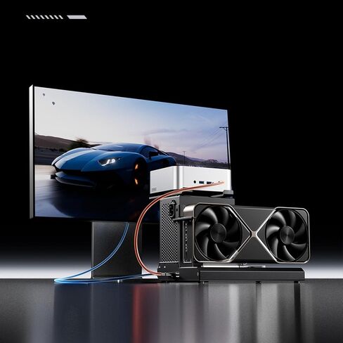 Gugxiom eGPU Dock with OCuLink and Dual Thunderbolt 5, PCIe 4.0 x4 External GPU Enclosure for Main Graphics Card, Supports ATX SFX Power in Kuwait