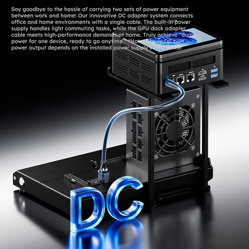 Gugxiom eGPU Dock with OCuLink and Dual Thunderbolt 5, PCIe 4.0 x4 External GPU Enclosure for Main Graphics Card, Supports ATX SFX Power in Kuwait