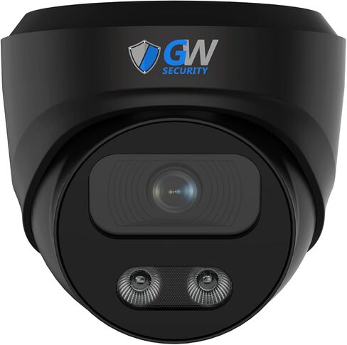 كاميرا GW Security 4K 8MP PoE IP رؤية ليلية مزدوجة اللون للرؤية الليلية في الهواء الطلق وميكروفون داخلي على شكل قبة، متوافقة مع NDAA، أسود (GW839401M) in Kuwait