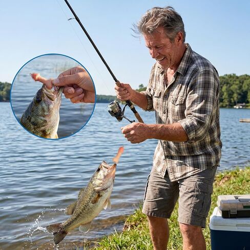 2 Pcs Fishing Lure, Top Water Bass Fishing Lure-Suitable for All Water Layers, Lure with Triple Hooks for Anglers in Kuwait