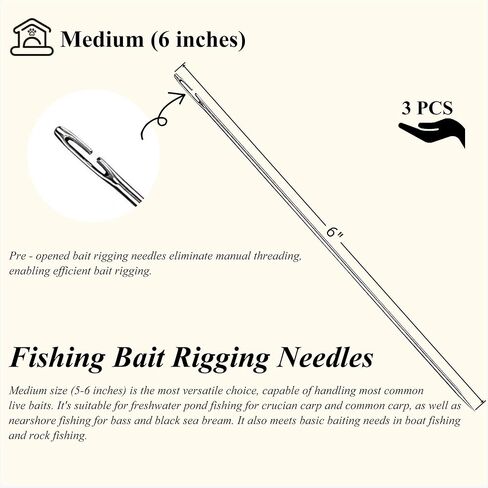 Stainless Steel Fishing Bait Rigging Threader Needles Set, Worm Threader Rustproof Heavy-Duty Fish Hook Threading Tool for Saltwater & Freshwater Fishing Tackle Kit in Kuwait