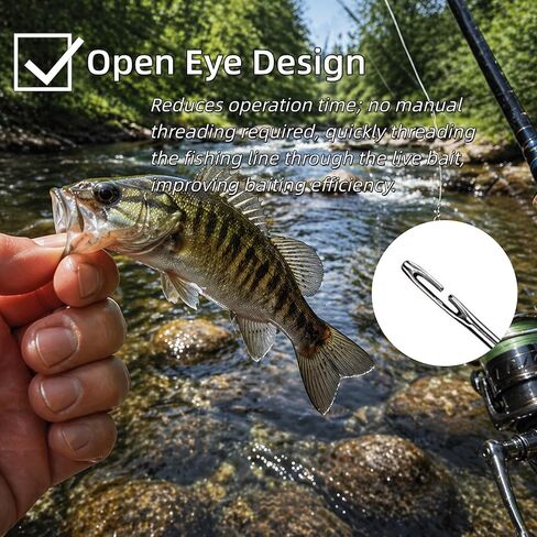 Stainless Steel Fishing Bait Rigging Threader Needles Set, Worm Threader Rustproof Heavy-Duty Fish Hook Threading Tool for Saltwater & Freshwater Fishing Tackle Kit in Kuwait