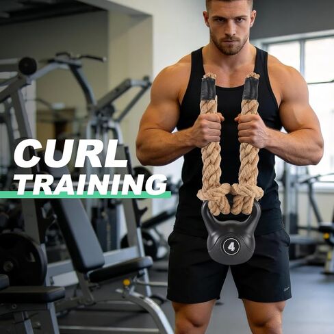 Rope Grips for Pull Ups, Enhance Grip Strength & Endurance, Versatile Fitness Accessory for Dumbbells & Barbells, Pull Up Bars Durable & Comfortable Design in Kuwait