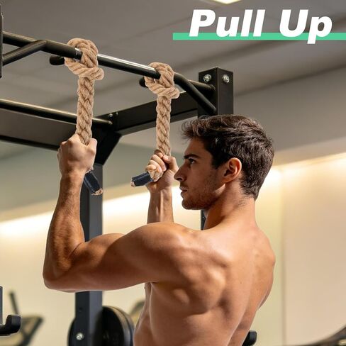Rope Grips for Pull Ups, Enhance Grip Strength & Endurance, Versatile Fitness Accessory for Dumbbells & Barbells, Pull Up Bars Durable & Comfortable Design in Kuwait