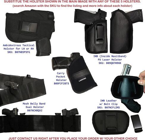 Green Laser Kit with Holster Designed for S&W Bodyguard® 2.0 & Carry Comp® with ArmaLaser TR36-G / TR36G / TR36Gs Green Laser Sight, LASERPRO Tactical Holster & 2 Extra Batteries in Kuwait