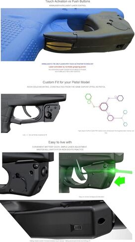 Green Laser Kit with Holster Designed for S&W Bodyguard® 2.0 & Carry Comp® with ArmaLaser TR36-G / TR36G / TR36Gs Green Laser Sight, LASERPRO Tactical Holster & 2 Extra Batteries in Kuwait