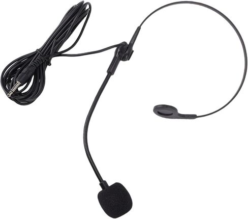 Sorandy Headset Microphone, Wired Headset Mic, Flexible Adjustable Boom Mic with 1.2m Cable, Ideal for Singing, Speech, Teaching & Presenter Amplifier in Kuwait