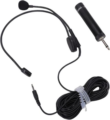 Sorandy Headset Microphone, 3.5mm Jack HiFi Sound Mic, 360 Adjustable Boom Microphone with Flexible Design, Ideal for Voice Amplifier, Teacher, Presenter, Singing & Speech in Kuwait
