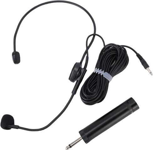 Sorandy Headset Microphone, 3.5mm Jack HiFi Sound Mic, 360 Adjustable Boom Microphone with Flexible Design, Ideal for Voice Amplifier, Teacher, Presenter, Singing & Speech in Kuwait