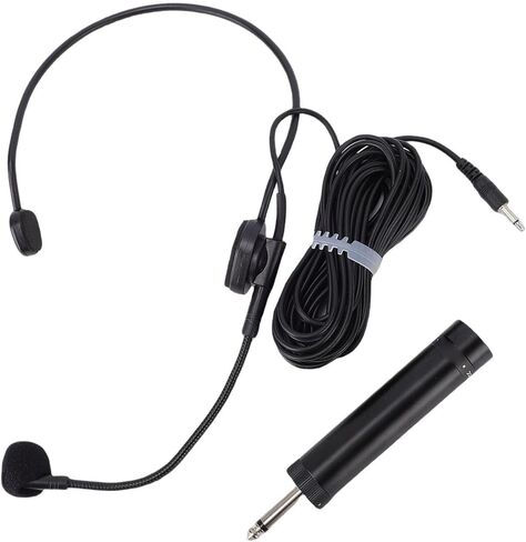 Sorandy Headset Microphone, 3.5mm Jack HiFi Sound Mic, 360 Adjustable Boom Microphone with Flexible Design, Ideal for Voice Amplifier, Teacher, Presenter, Singing & Speech in Kuwait