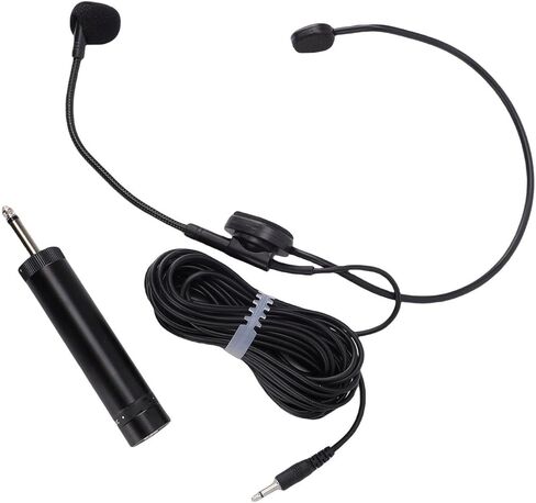 Sorandy Headset Microphone, 3.5mm Jack HiFi Sound Mic, 360 Adjustable Boom Microphone with Flexible Design, Ideal for Voice Amplifier, Teacher, Presenter, Singing & Speech in Kuwait